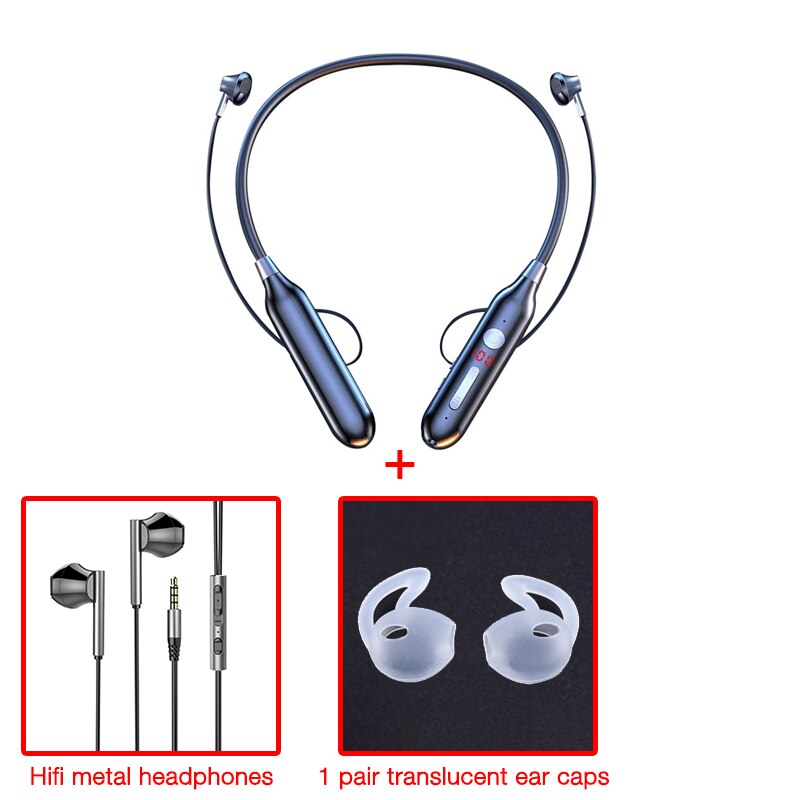 EARDECO Neckband Headphones - Bluetooth 5.0 - 800mAh Battery - Noise Cancelling - Stereo Mic: C