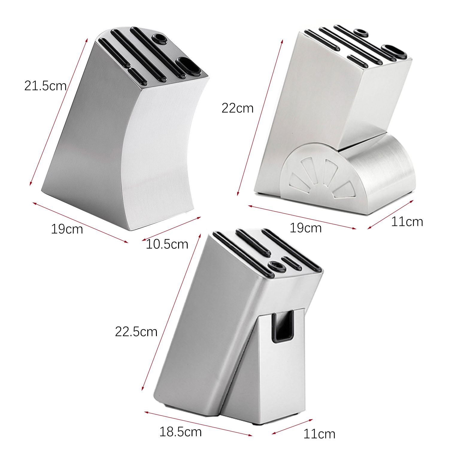 Universal Knife Organizer Stainless Steel Anti-rust Knife Utensil Holder Durable Knife Block for Kitchen Storage for Cutlery