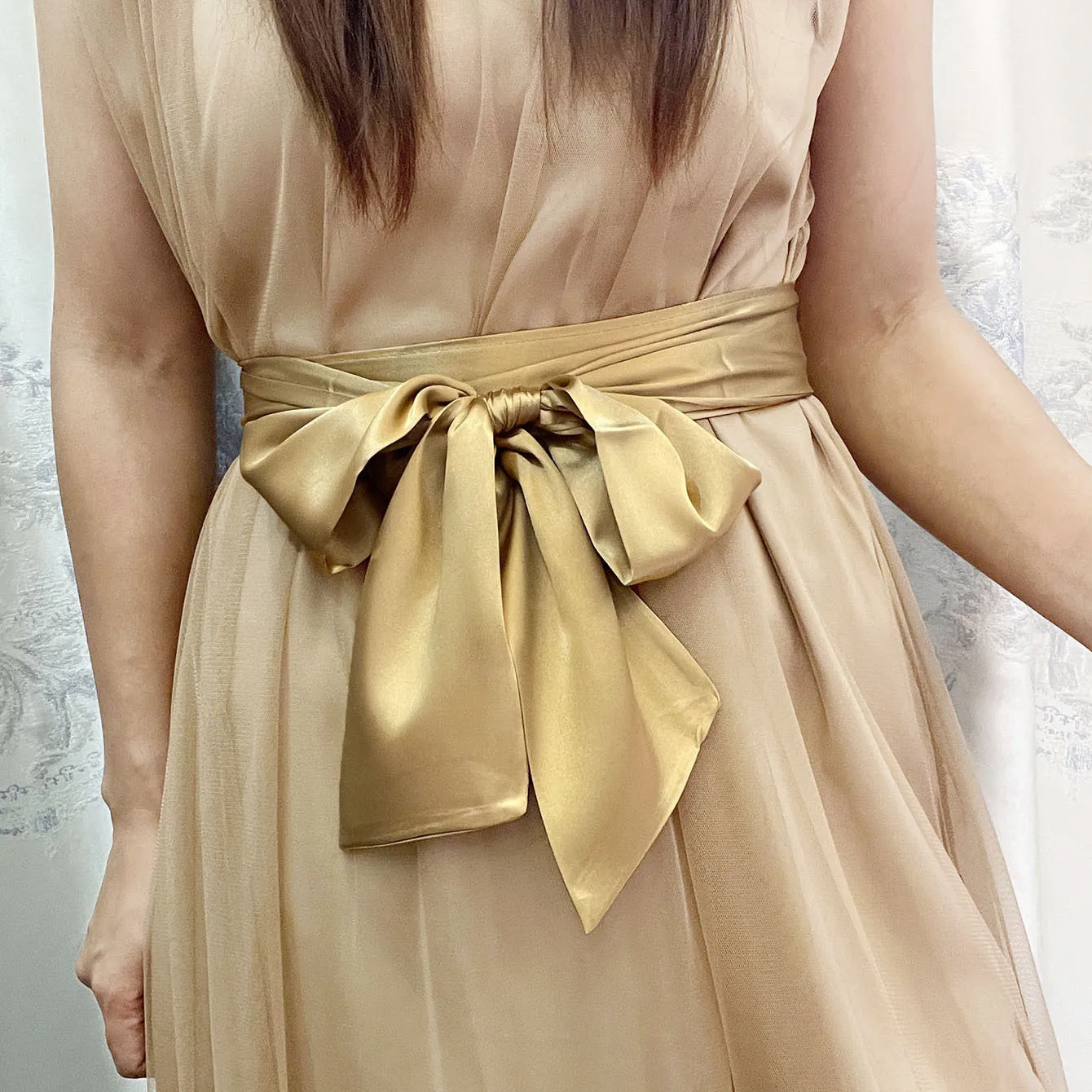 Satijnen Strik Brede Corset Riem 9.5x250 cm Wijn Wit Rood Zwart Roze Geel Marine DIY Strik Tailleband voor Vrouwen Meisje