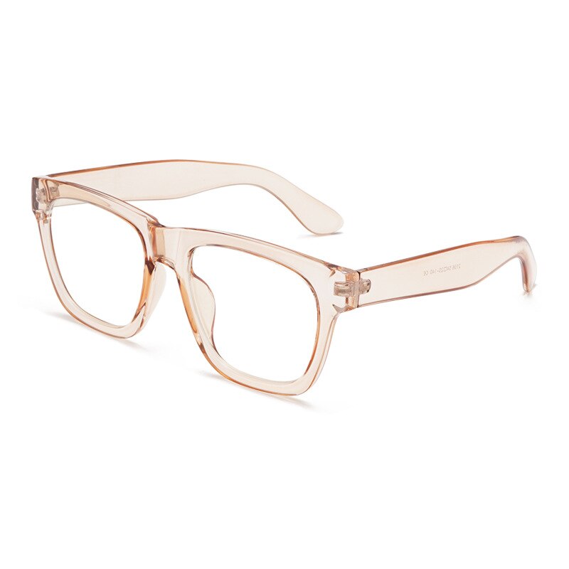 MARC Retro men's Transparent glasses Trandy clear Oversized Square eyeglasses frames women reading eyewear male Spectacle: Pink