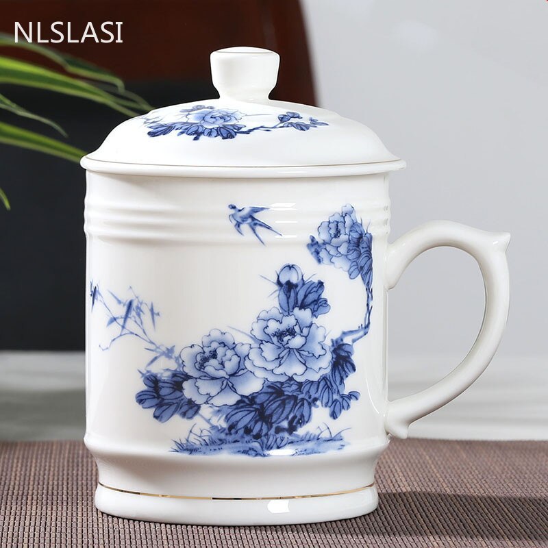 Jingdezhen Ceramic With cover Teacups Hand Painted Flower Pattern Master Teacup Boutiques Tea Ceremony Accessories Supplies