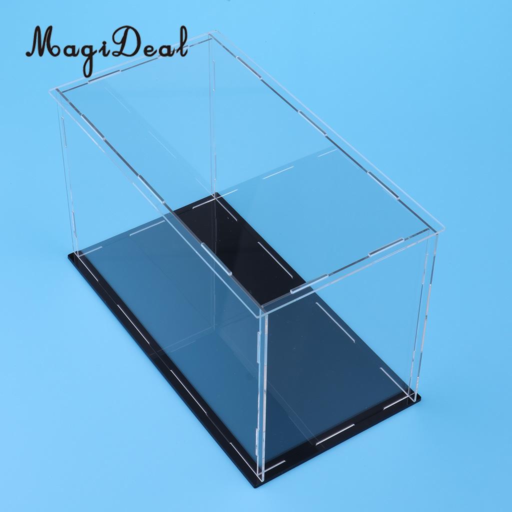 MagiDeal transparent Acryl Vitrine Tablett Staubdicht Lagerung Zeigen Kasten 23x11x11cm