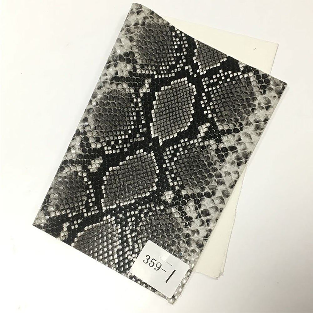 Lychee life  a4 retro slangemønster pu læderstof syntetisk læder gør-det-selv-symateriale