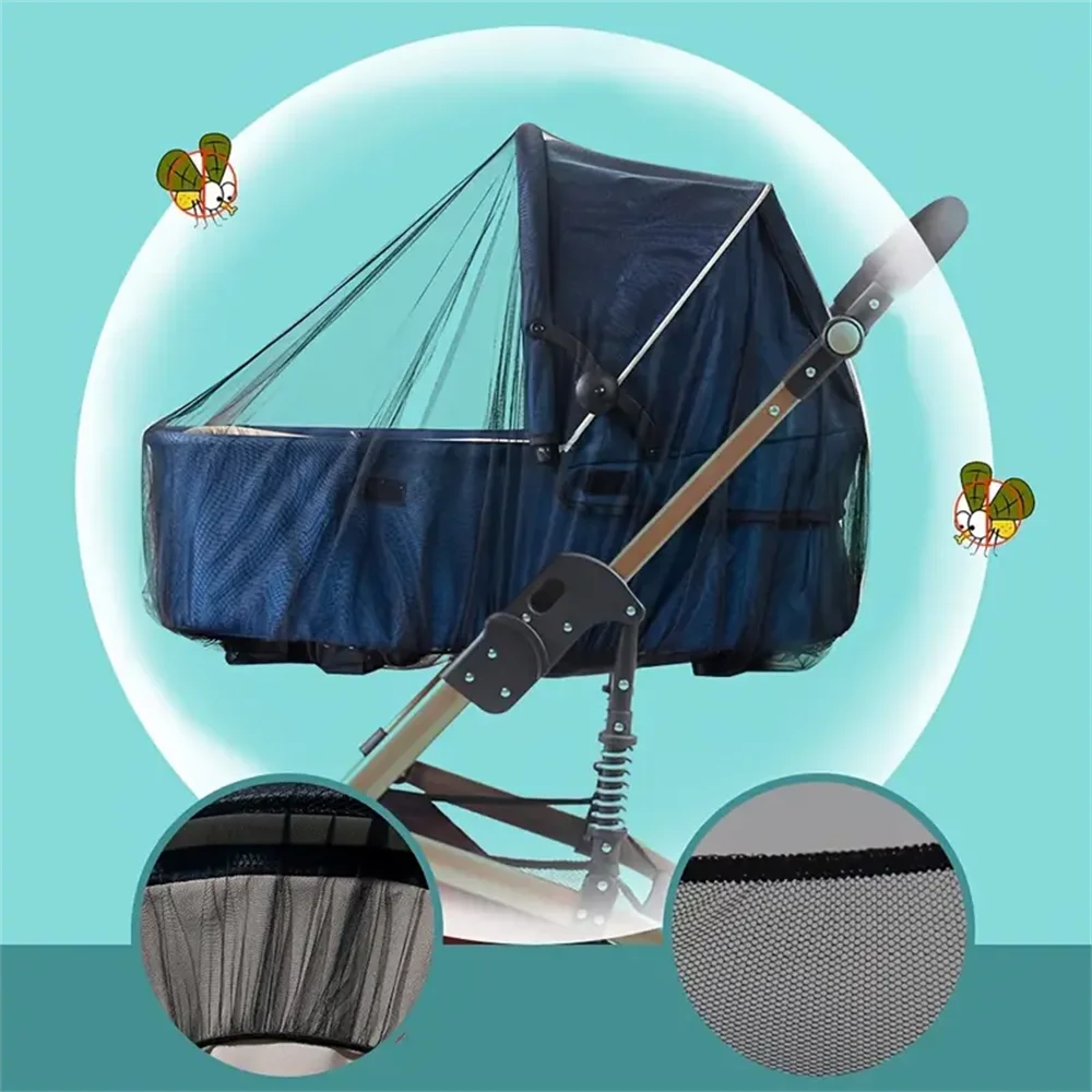 Klamboe Voor Kinderwagen Draagbare Mini Wieg Bug Net Wasbare Fijne Mesh Hoes Met Elastische Rand Voor Kinderwagen Wieg