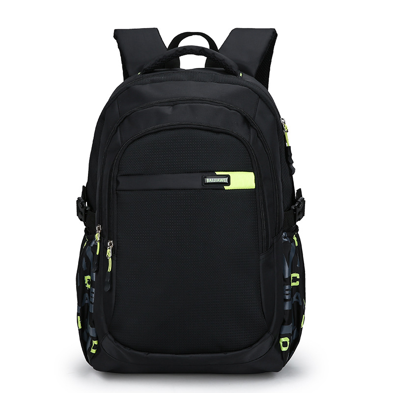 2022 Nylon Kids Schooltas Kinderen Orthopedische Rugzak Grote Capaciteit Waterdichte Schooltas Boekentas Mochila: GREEN