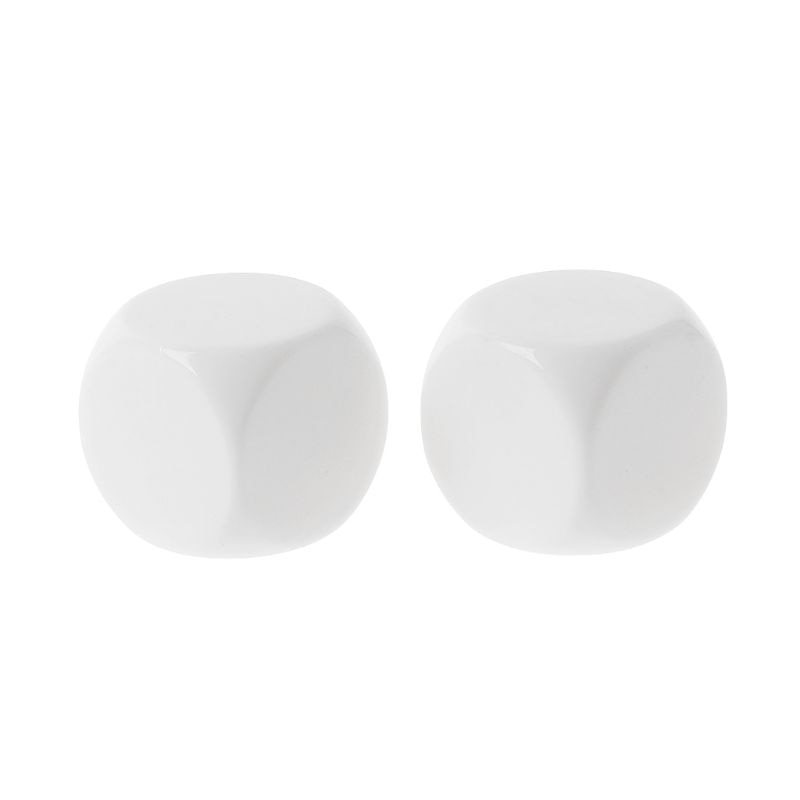 2pcs 30mm Acryl Leeg Dobbelstenen Kinderen DIY Speelgoed Schrijven Schilderen Graffiti Familie Board Games