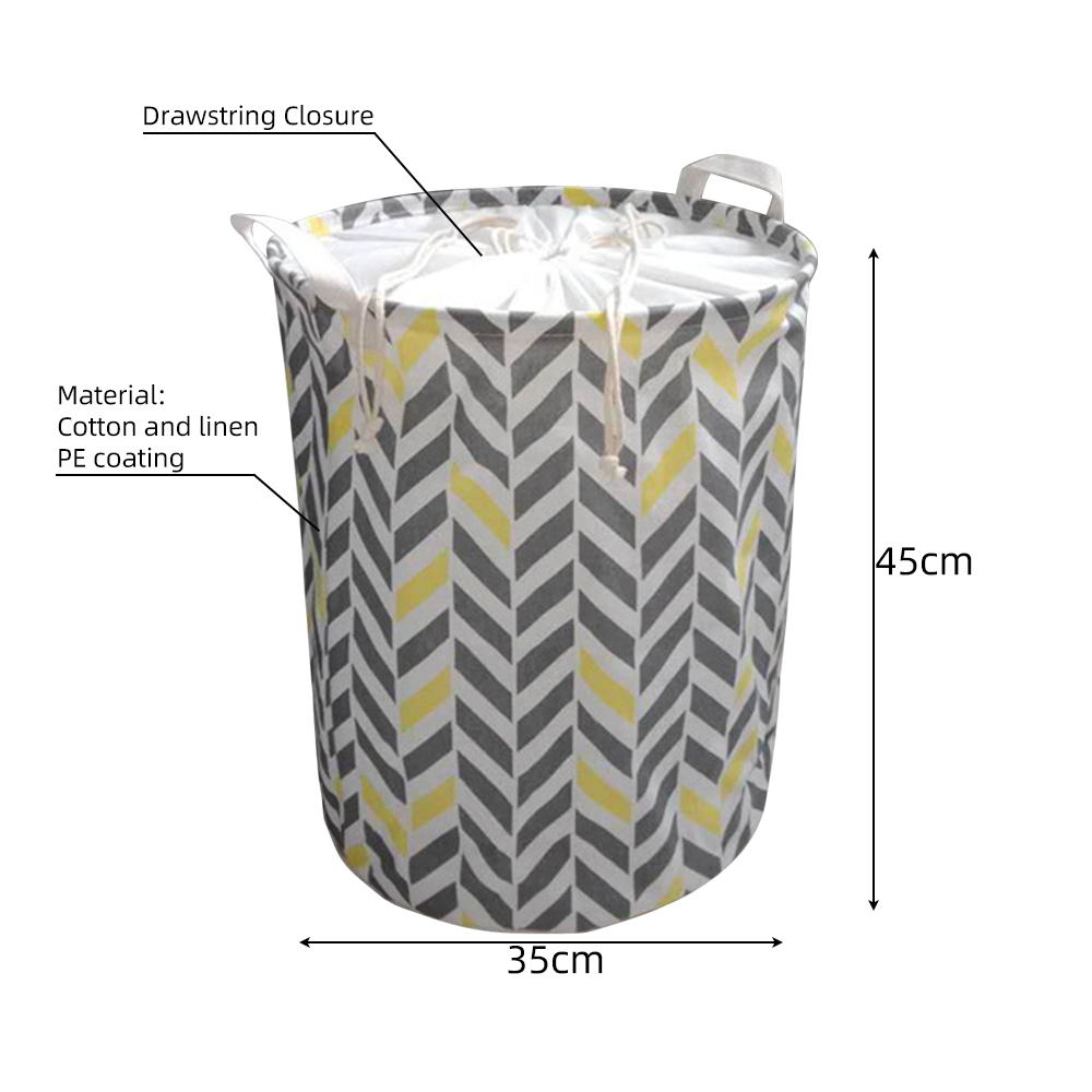 40x50cm Geometric Folding Laundry Basket Round Storage Bin Bag Hamper Collapsible Clothes Bucket Organizer Large Capacity