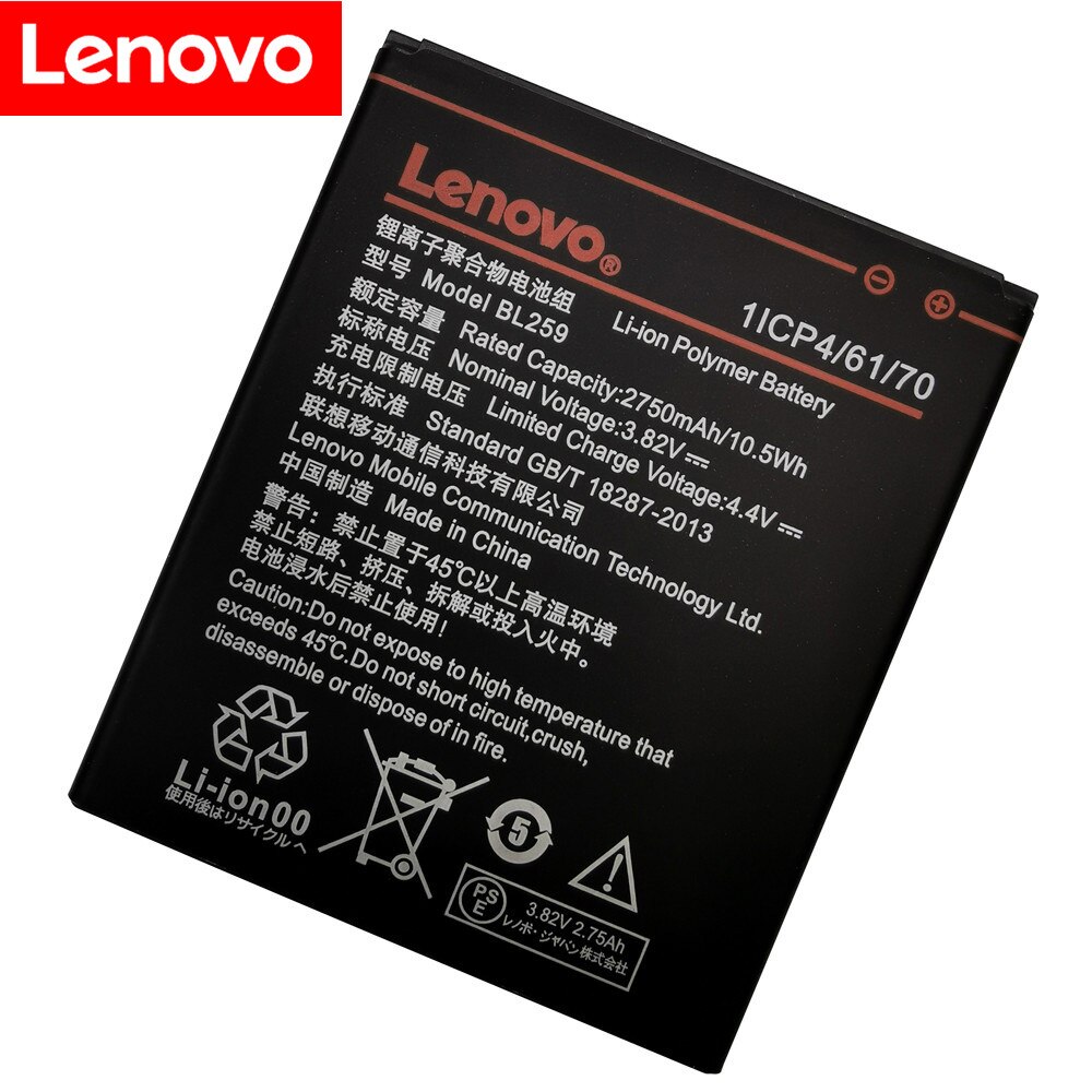 ans 100% Original testé 3.82V 2750mAh BL259 pour Lenovo Vibe K5 / K5 Plus / A6020 A6020A40 A6020A46 batterie