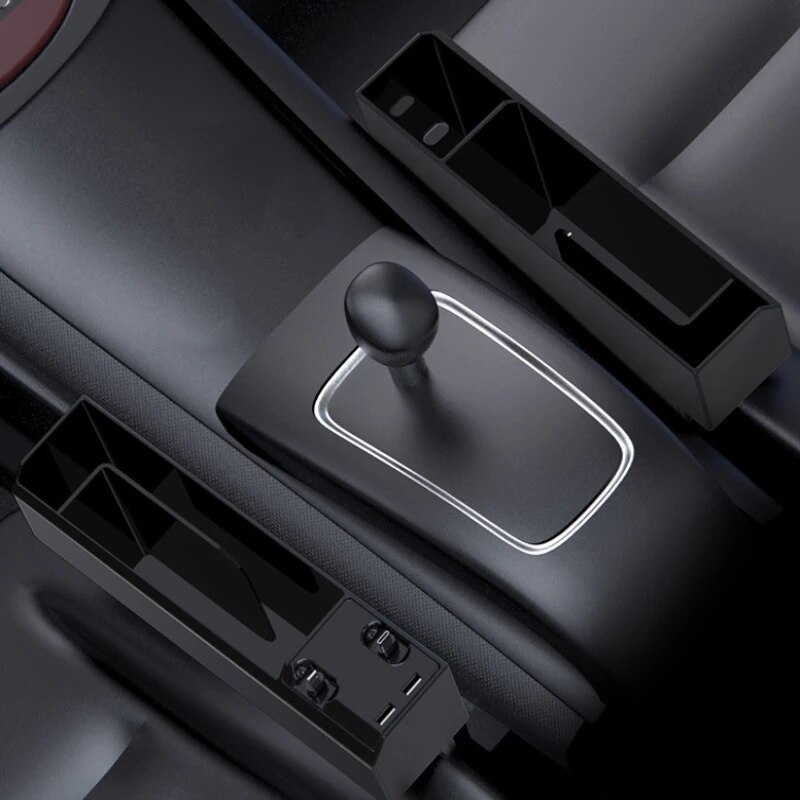 Dual USB Multifunctional Storage Box Phone Charger Car Automative Storage Case Health99