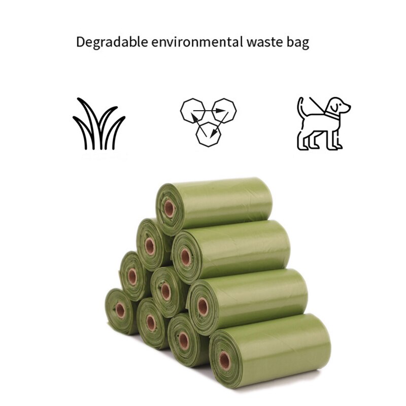 Portable Dog Poop Bag With Dispenser Biodegradable Garbage Bags Outdoor Walking Carrier Waste Bags Dispenser For Dogs Pet Suppli