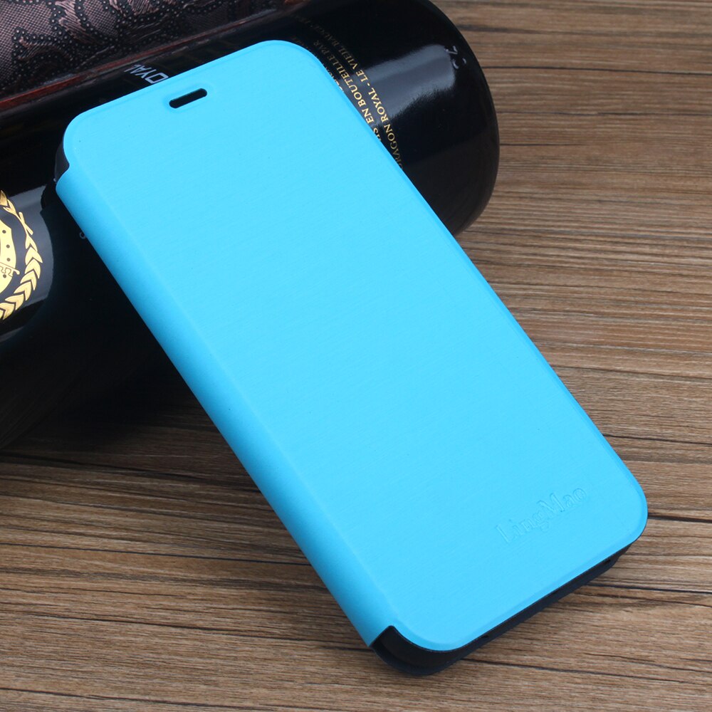 Étui portefeuille à rabat en cuir pour meizu pro 6 plus, étui de luxe pour smartphone meizu pro 6 plus, étui pour meizu note 8: Pour meizu note 8 / Lr lasi bleu