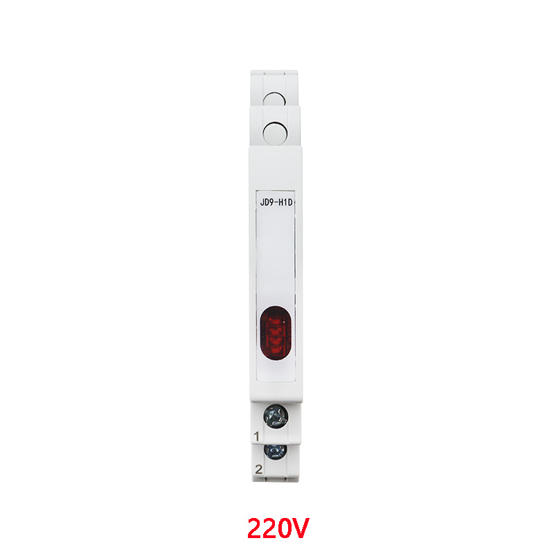 Din Rail Indicator Light 230V AC/DC Modular Din Rail Lamp Indicator Light JD9 50/60Hz Single Light Dual Lamp: Brown
