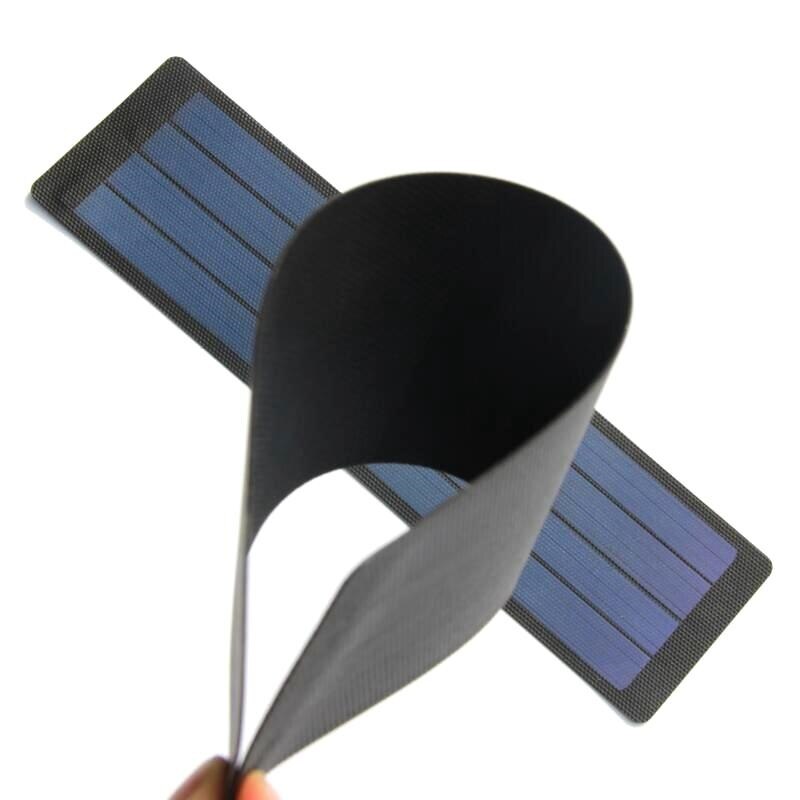 2W 6V Flexibele Zonnecel Amorf Silicium Opvouwbare Zonnepaneel Diy Solar Charger Voor 3.7V Super Slim waterdicht 1Pcs