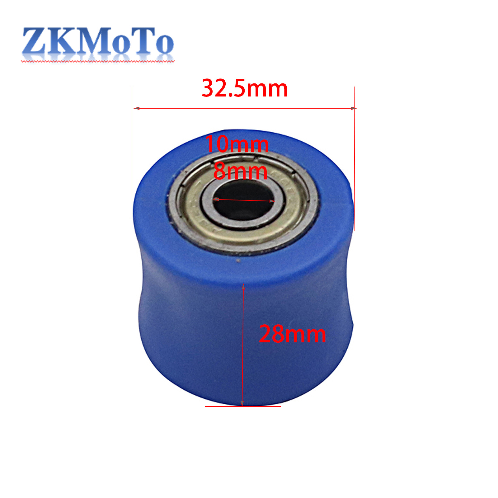 8Mm 10Mm Aandrijfketting Roller Katrol Wiel Schuifregelaar Spanner Wielgeleider Voor Pit Dirt Street Bike Motorfiets Crf Yzf Klx Rmz Exc