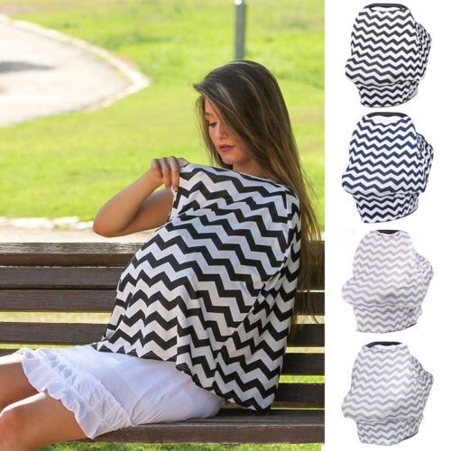 Couverture de siège de voiture 2 en 1 pour bébé, écharpe d'allaitement, tablier, châle