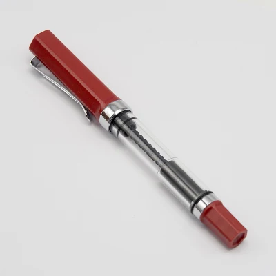 Pluma transparente de plástico para caligrafía para práctica estudiantil, punta con capucha de 0,5mm y Punta de 0,38mm, útiles escolares con tinta de Color: Juego de bolígrafos