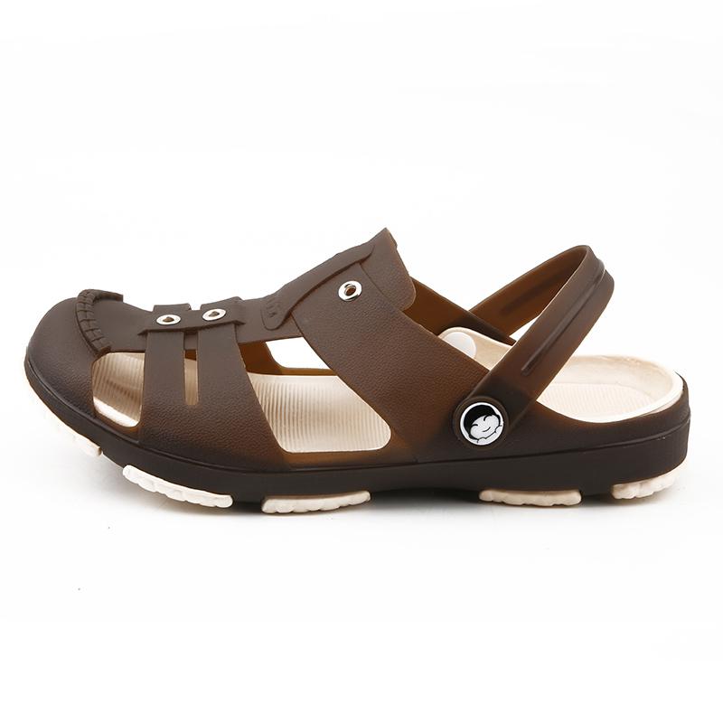 Original jardín Chanclas Zapatos de agua hombres Tenis deporte verano playa Aqua zapatilla sandalias de natación al aire libre zapatos de jardinería: Marrón / 9