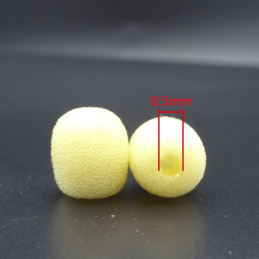 100pz Schermature Antivento in Schiuma per Microfono - Forma Sfera Rotonda - per Capsule Mic 12x10x0.5mm