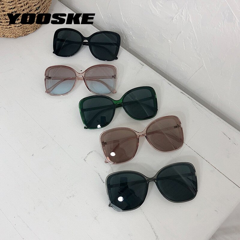 Yooske oversized ronde cat eye zonnebril dames heren vintage heldere gradiënt zonnebril retro brillen  uv400