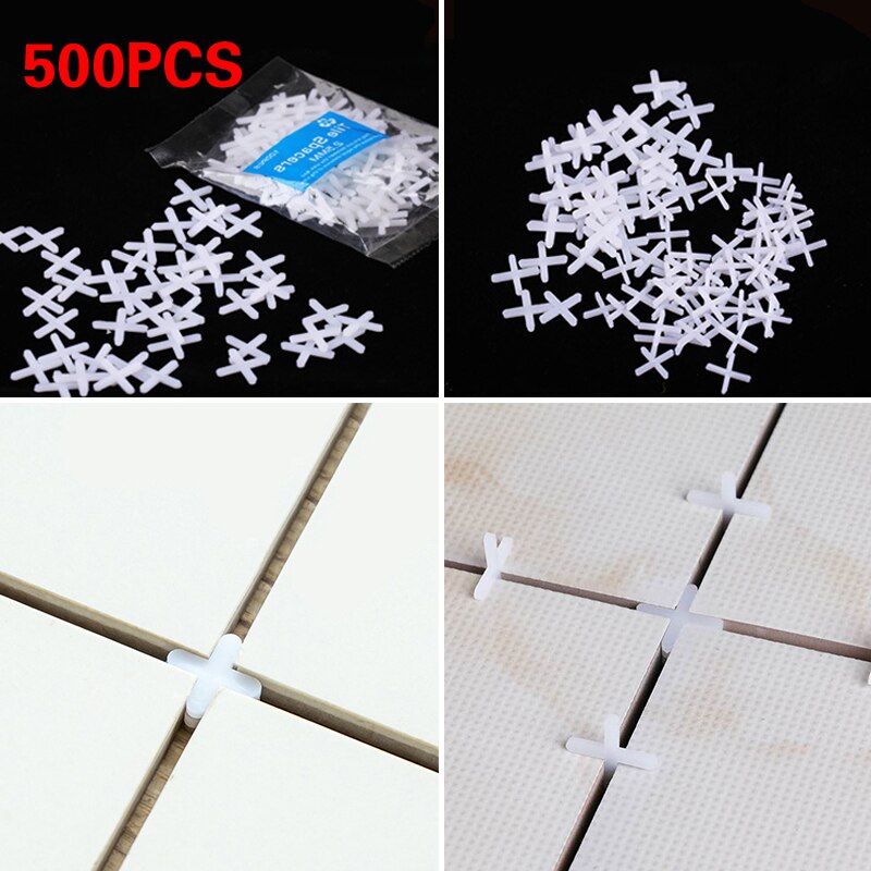 500Pcs Keramische Tegel Kloof Locator Plastic Cross 2Mm Keramische Tegel Wedge Locator Vloer Muur Leveling Systeem Leggen Tool