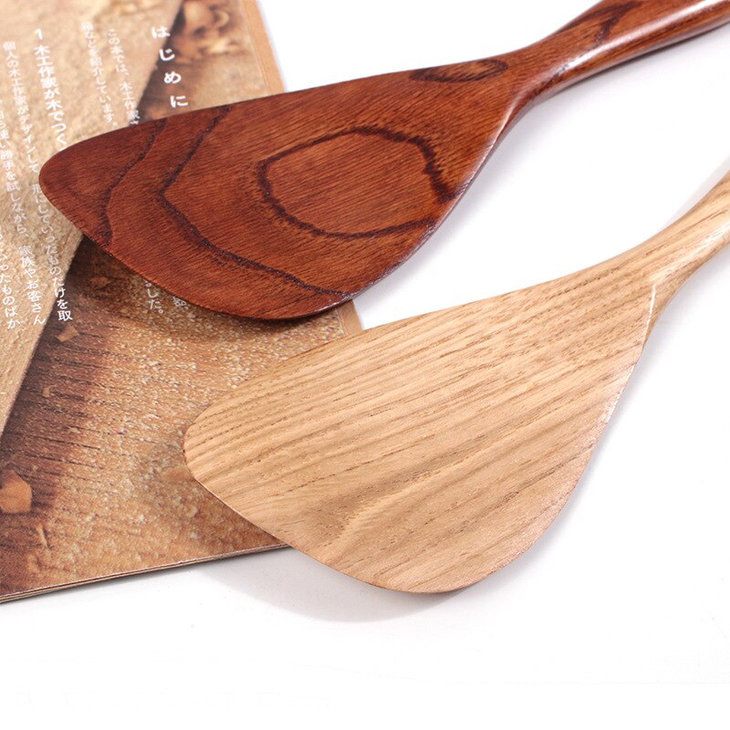 1Pcs Kitchen Utensil Set Gold Wood Shovel Scoop Set Kitchen Cooking Utensils Spatula Kitchen Gadgets Cooking Tools Wood Shovel