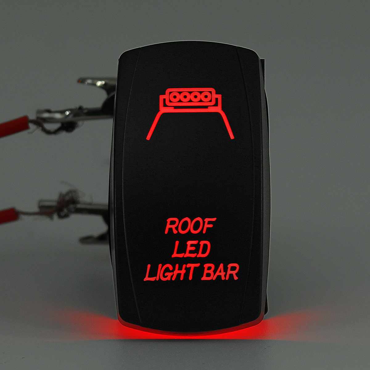 1pcs Universal 12V 24V Rocker Switch ON-OFF Dual Red LED Light Waterproof For Car Boat Bus RV