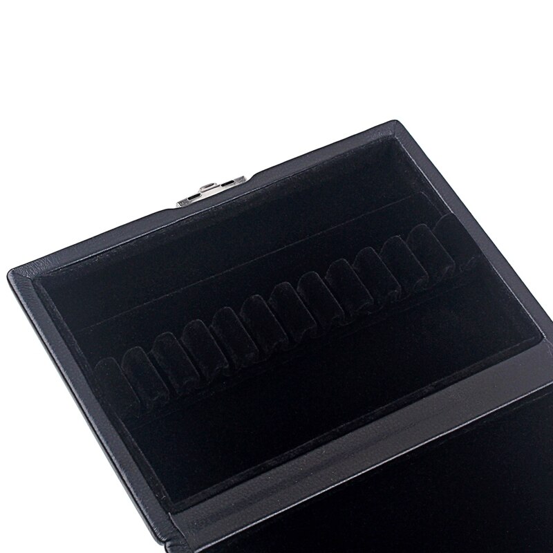 Oboe Reed Case Storage, Wooden + PU Leather Cover Reed Case Holder Storage Box for 12Pcs Reeds Cover