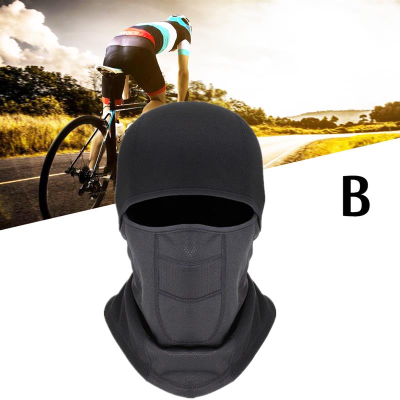 Winter Thermal Warm Bike Scarf Cycling Skiing Running Sport Training Full Face Mask Windproof Fleece Balaclava Caps Headwear: B