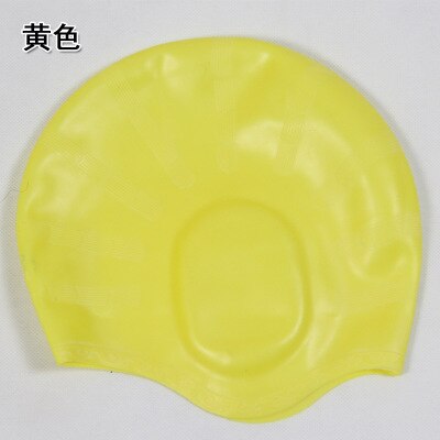 Sbart Silicone Swimming Cap - Unisex, Waterproof, Ear Protection for Long Hair, Diving: Yellow