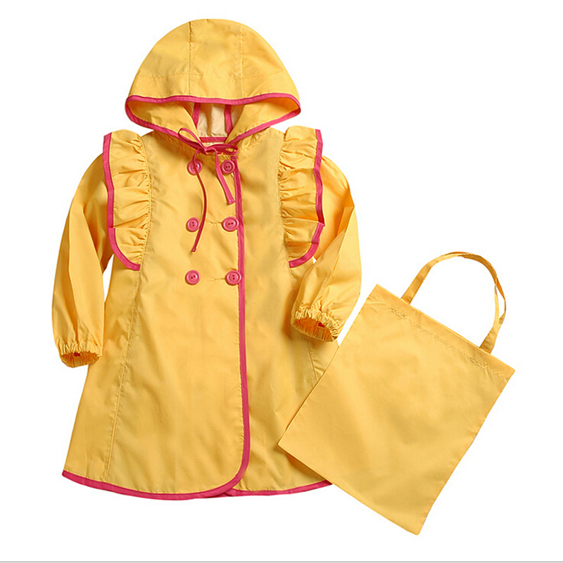 Kids Rain Suit Fun Raincoats Princess Outdoor Thicken Waterproof Rain Coat for Girls 4 Colors Raincoat Kids Poncho