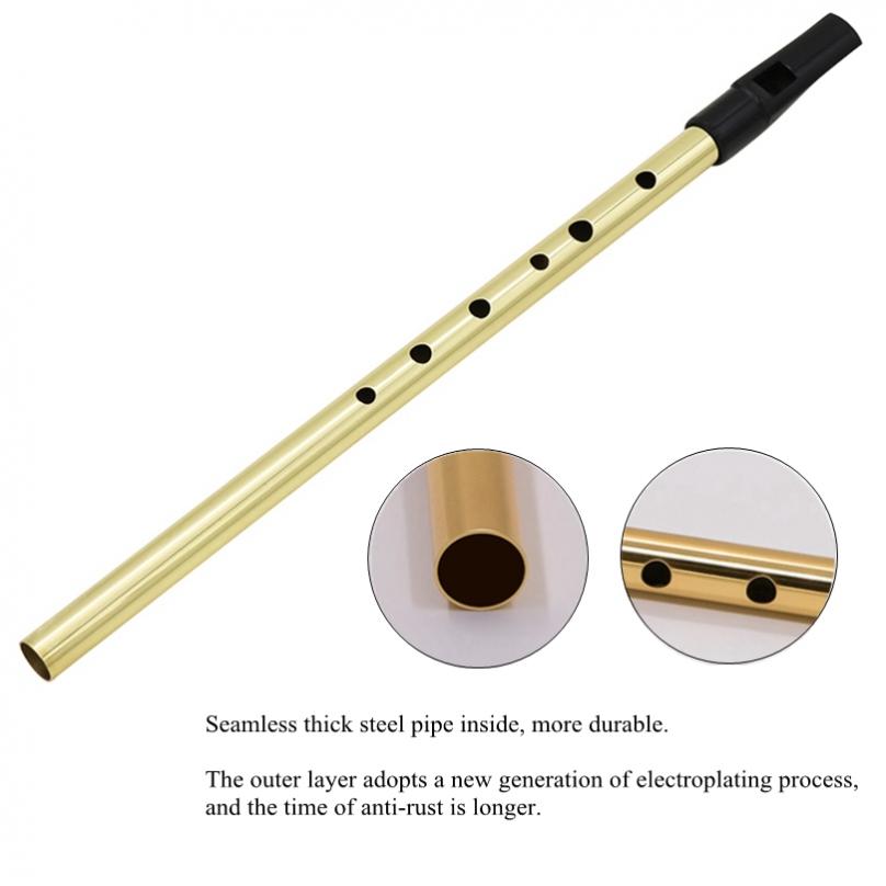 Irish Whistle Flute KeyC 6 Hole Clarinet Flute Tin Penny Whistle Nickel Plated Brass Musical Instruments for beginners