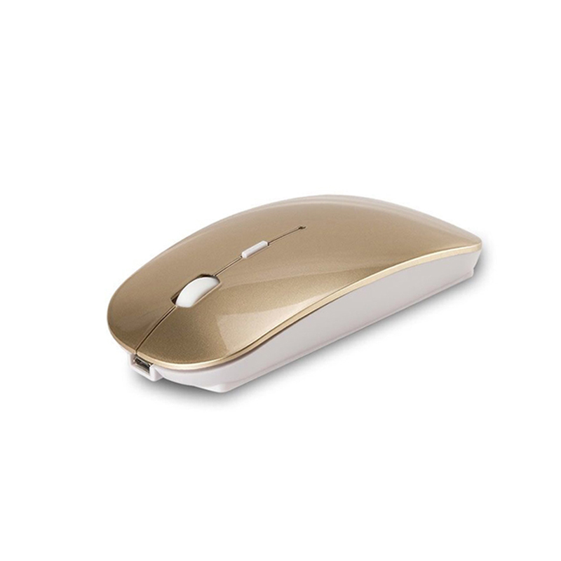 Drahtlose Maus Bluetooth Wiederaufladbare Maus Drahtlose Computer Stille Mause Ergonomische Mini Mäuse USB Optische Mäuse Für PC laptop: Gold