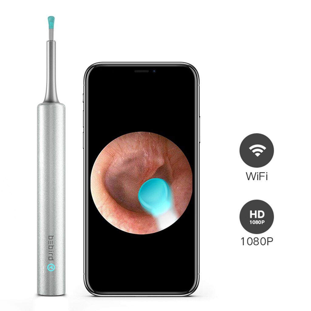 Bebird Ear Wax Cleaner Removal Endoscope Picker Soft Earpick Smart Visual Earpick Clean Care Curette Tool: White