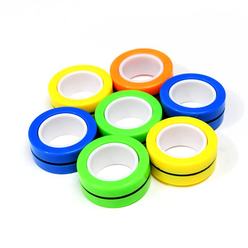 3 sztuk zabawki typu Fidget antystresowy śmieszne Fidget Spinner bransoletka magnetyczna pierścień rozpakować zabawki magiczny pierścień rekwizyty narzędzia stres stres zabawki