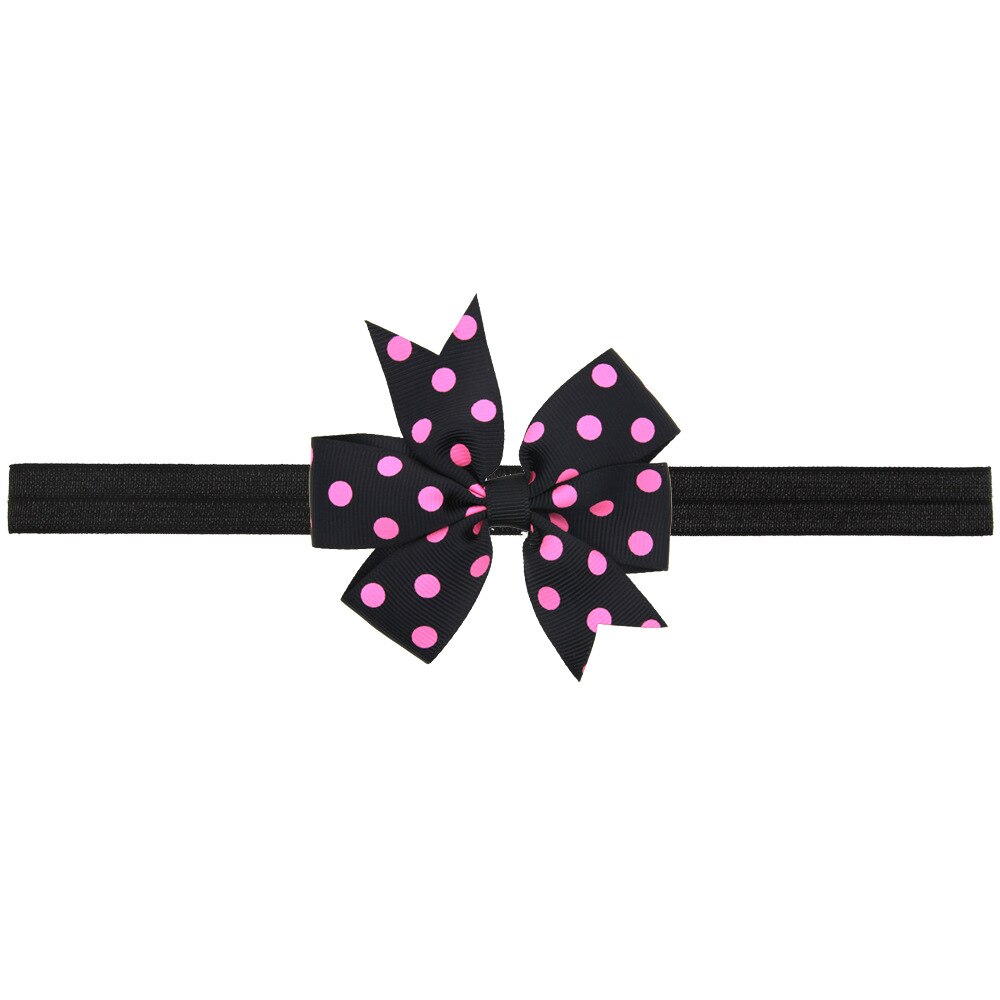 Bébé fille bandeau infantile cheveux accessoires tissu bande -né chapeaux Dot headwrap bambins pansement ruban arcs diadème: 7