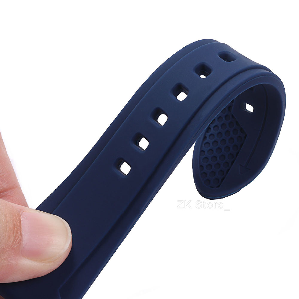 Weiches Silikonkautschuk-Uhrenarmband, 22 mm, 24 mm, 26 mm, für Herren und Damen, Sport, wasserdicht, atmungsaktiv, Ersatzarmband, Gürtel