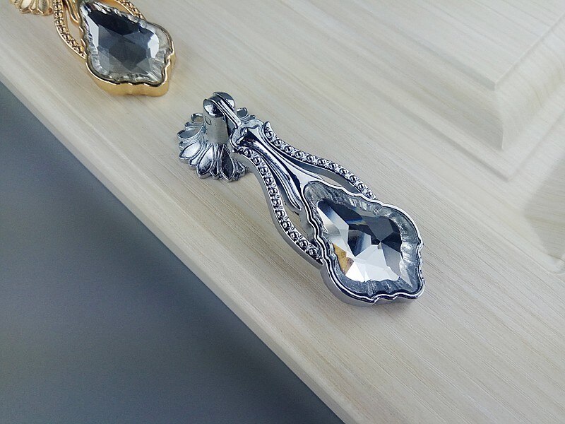 Rosa guld krom vedhæng krystal glas knopper møbelskuffe håndtag garderobe køkkenskabe skab kommode dør trækker knop