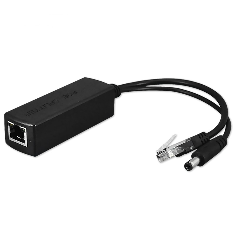 DC 48V to 12V POE Adapter Injector POE Splitter Connector IEEE802.3af 10/100M For IP Camera VoIP Phone AP 15.4W Output
