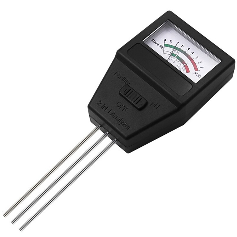 Compact 2 in 1 Soil Fertility &amp; pH Tester with Three Probes PH Soil Testing Kit for Plants/Flowers/Potted Plants/Garden