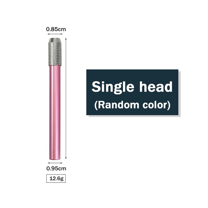 Adjustable Single/Dual Head Pencil Extender Holder Metal/Wood Extension Rod Round/Triangle/Hexagonal Pencils Connect Penholder: black