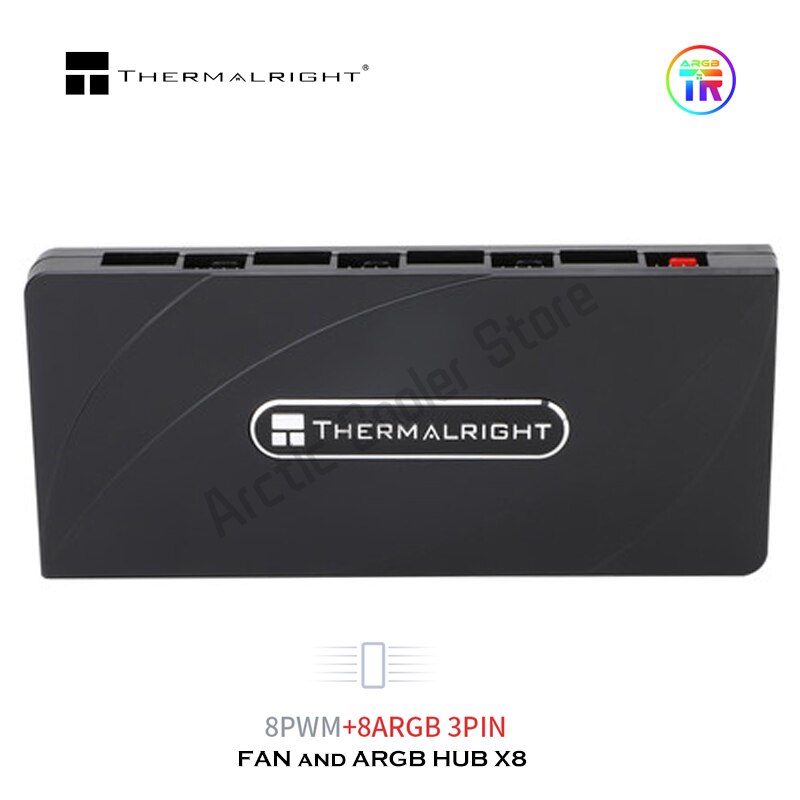 Thermalright FAN and ARGB HUB X8 1 To 8 Expansion 4pin PWM Fan Hub 3pin 5V ARGB Splitter Hub Controller PC Cooling Parts