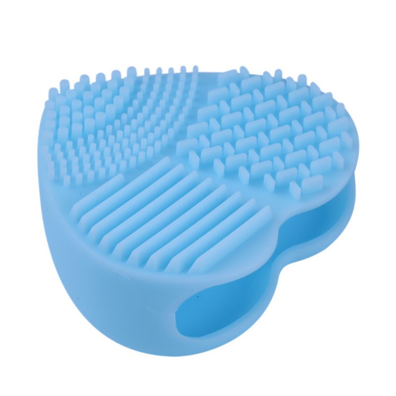 De silicona de base de maquillaje cepillo limpiador y Drye caja de maquillaje cepillo almohadilla limpiadora brocha para limpieza de maquillaje Gel alfombrilla de limpieza de herramientas de mano: L