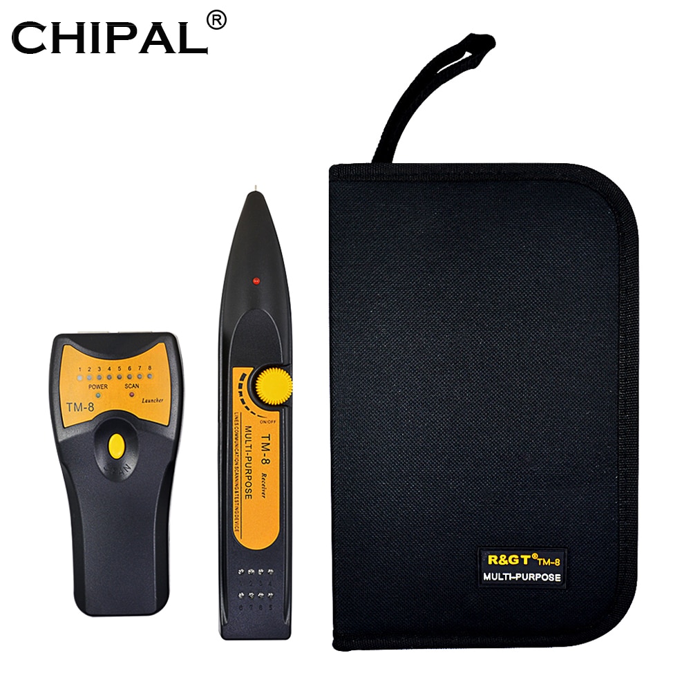 CHIPAL TM-8 Network Wire Tracker RJ11 RJ45 Cat5 Cat6 UTP STP Telephone Phone Cable Tester Wire Tracer Line Finder Kit Pouch