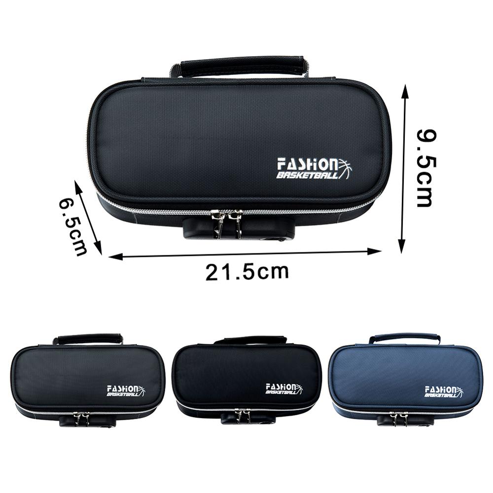 Pencil Case with Password Lock Large Capacity Pencil Case Stationery Storage Handheld Pen Pouch Bag Multiple Compartments Doubl