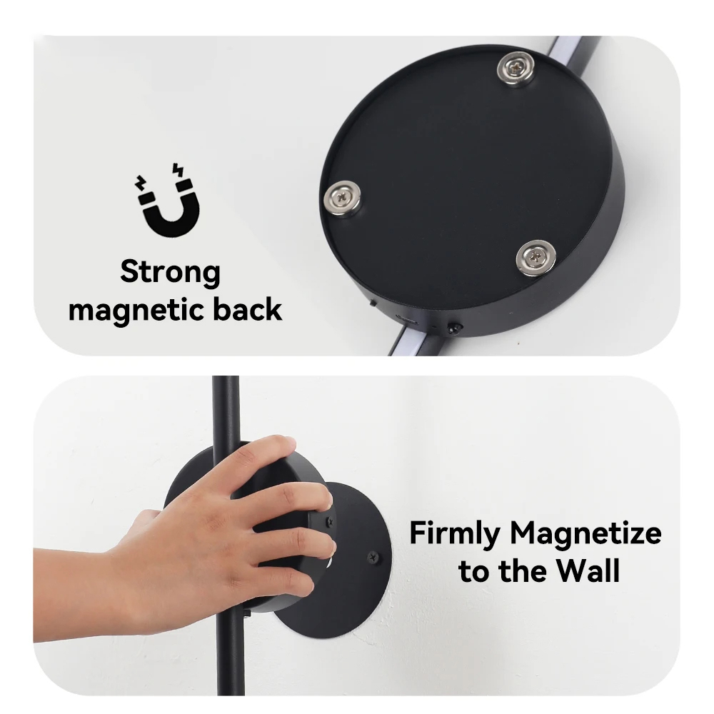 Genopladelig 50cm/80cm væglamper trådløs led indvendig væglampe dæmpning moderne ved siden af natlampe til soveværelse fjernbetjening