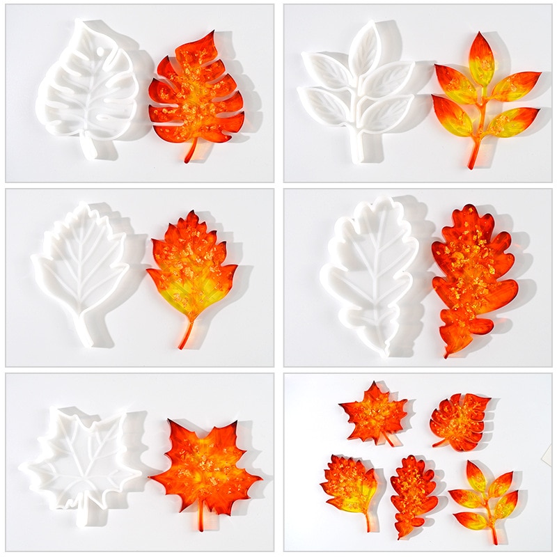 Maple leaf Silicone Mold Resin Mold Make Your Own Coaster Crystal Coaster Mold nature Home Decoration Craft Resin Art Supplies