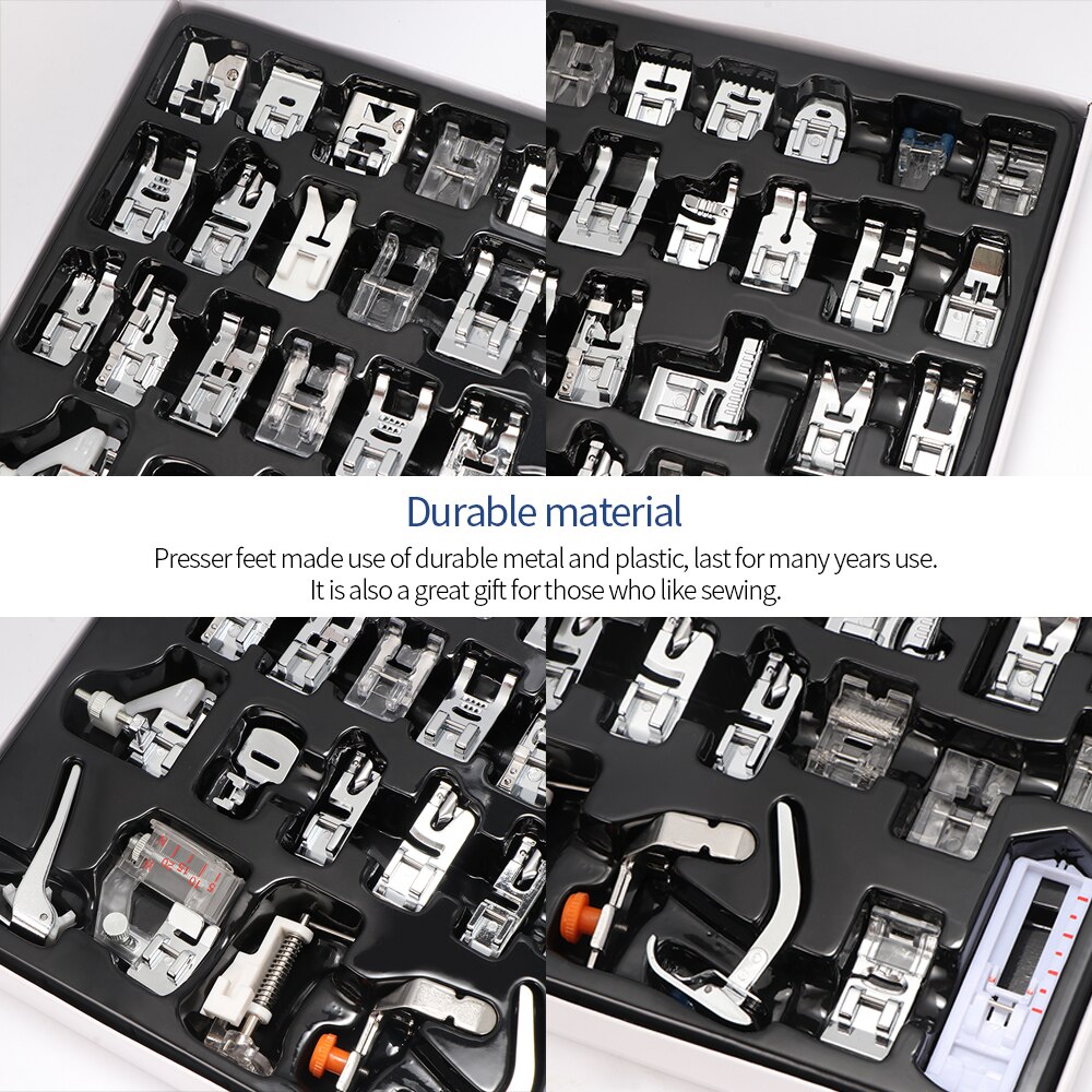42 Pcs Home Domestic Sewing Machine Feet Presser Sewing Machine Foot Sewing Accessories Prop Kits