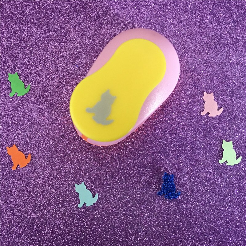 Cat shaped 5/8&quot; EVA hole punch greeting card handmade kitty animal craft punch cortador de papel de scrapbook cats puncher