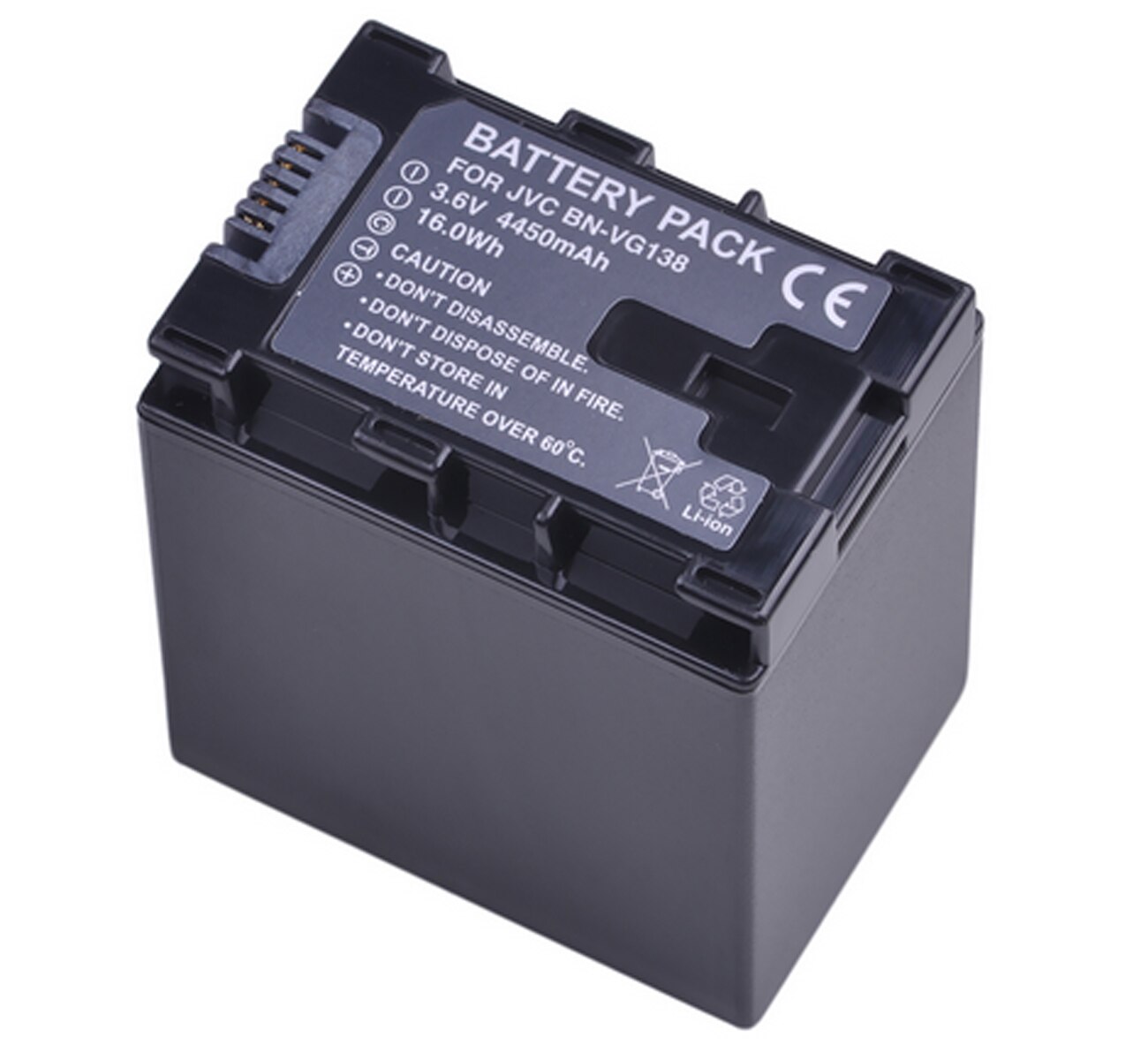 Paquete de batería para JVC BN-VG114, BN-VG114U, BN-VG114US, BN-VG114USM, BN-VG114E, BN-VG114EU, BN-VG114AC: 1x BN-VG138 Battery