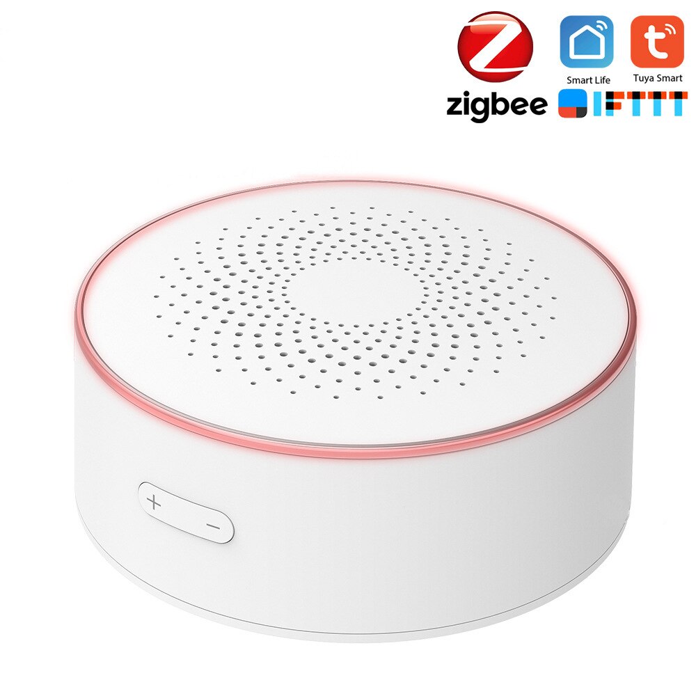 ANGOOD Tuya Zigbees Wireless Linkage Smart Alarm Sensor Sound and Light Alarm Horn Siren Remote Controll for Smart Life Home